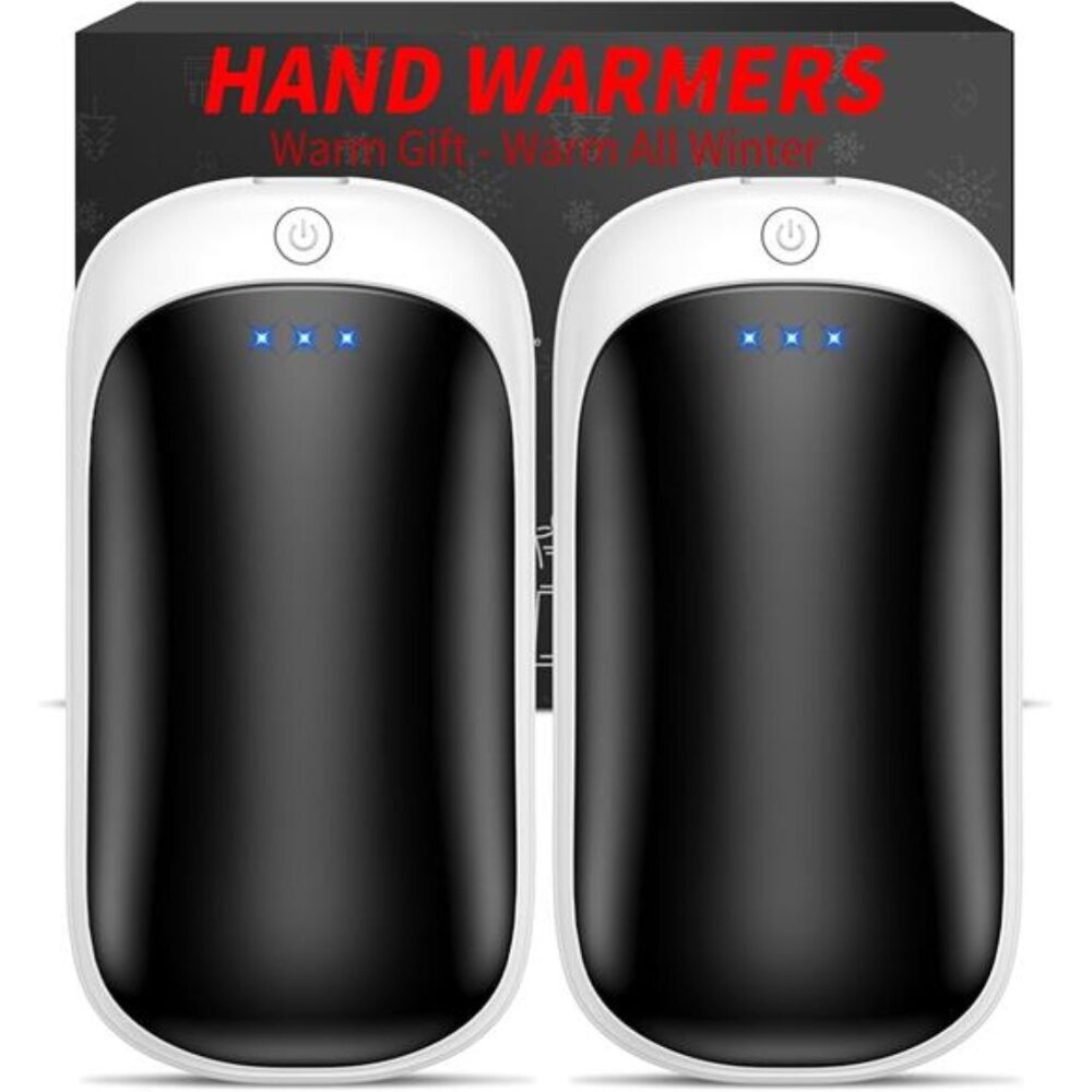 2 Pack Hand Warmers Rechargeable, Portable Electric Hand Warmers Reusable, USB